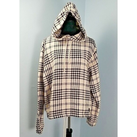 Zara Men Herringbone Plaid Hooded Jacket Large X Large Don't Crave the Fantasy - Picture 2 of 12
